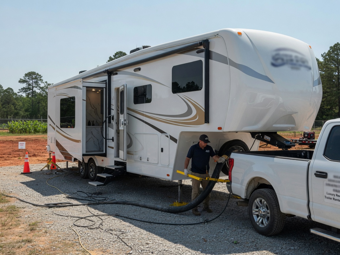 Luxury Restroom Trailer Rental in Huntsville